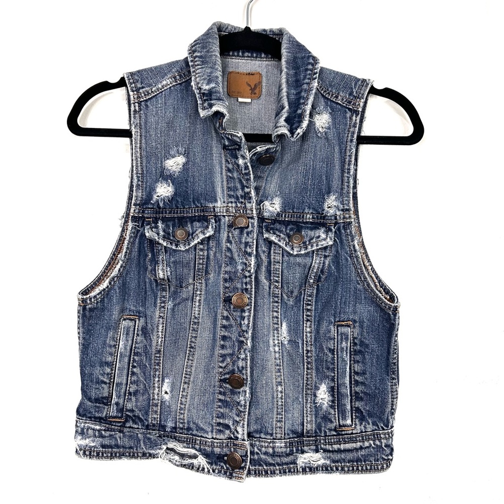 AMERICAN EAGLE denim vest H24